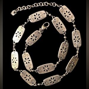 Brighton Hello Sunshine Silver Tone Link Chocker Style Neckale